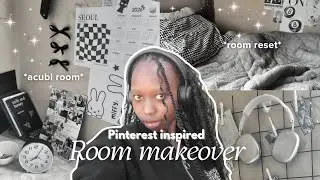 PINTEREST small room makeover 🎱: acubi room, kpop posters, decorate with me + mini room tour