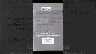 Correlation and Regression Equation Formula |Part 2 | How many of you know this formula?🫣😲