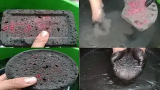 ASMR: Super Soft Crispy Smokey Pure 🖤Charcoal🖤🤤 Dipping+Crumbling In Water Asmr