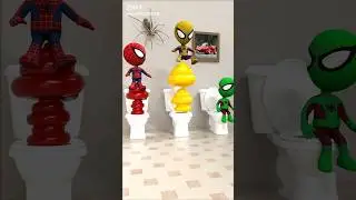 spider 🕷️ man funny 😂 video #kids #crazycow #animation #coloranimals