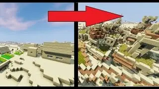 Minecraft Timelapse: Desert Village Transformation.