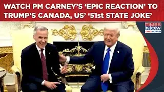 Watch Canadian PM Carney&rsquo;s &lsquo;Epic Reaction&rsquo; As Trump Repeats Canada, 'US'  51st State' Joke In Oval
