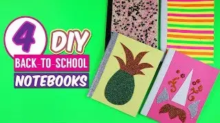 4 Easy DIY NOTEBOOK Ideas for Back To School 2018- How to