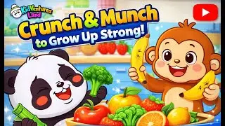 Crunch & Munch to Grow Up Strong 🐻🍎 | Healthy Eating Song for Kids | Nursery Rhymes
