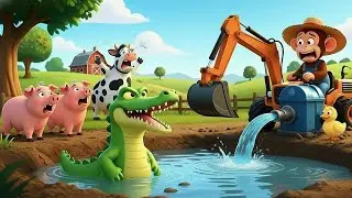 Monkey Farmer Drives Tractor! You Won't Believe His Duckling Sidekick!
