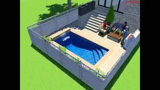 8 x 16 True Rectangle Inground Pool