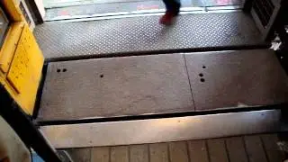 Elevator/lift ride in one of the double-decker lifts/elevators at Eiffel Tower (Tour Eiffel)