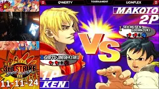 3rd Strike - qwerty (ken) vs lionplex (makoto) @ Red Parry NYC 11-11-24