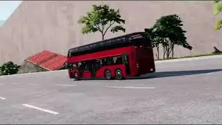 Epic Bus Drop Test | Flying Off Slope & Crash | BeamNG Drive