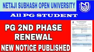 NSOU PG Renewal 2022 || NSOU MA Renewal 2022  || Bablu4U