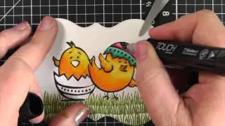 Shinhan Touch Twin Markers Light Source Demo | Easter Card
