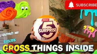 Unboxing 5 surprise Gross Egg [So Slimy🤮