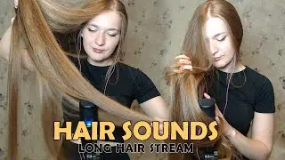Long Hair Sound ASMR 💛 Brushing with comb [Nyata Stream]