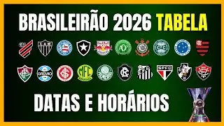 BRASILEIRÃO 2026 | TABELA DETALHADA | DATAS E HORÁRIOS | PRIMEIRAS RODADAS