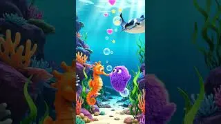 Bubble time! 💜🐠 This tiny monster&rsquo;s world is full of giggles and bubbles! #UnderwaterMonster