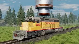 Hydraulic Press vs Trains | BeamNG Drive.