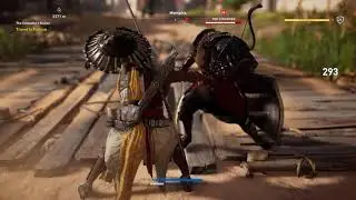 Assassin's Creed Origins: The Stranger - Phylakes Boss Fight (Sword & Shield)