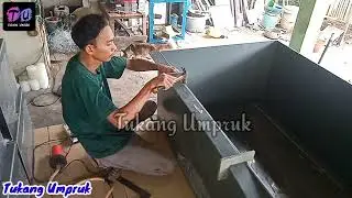Pembuatan bak plating Barrel 70 cm//part 1#plasticwelding #laspvc #laspp