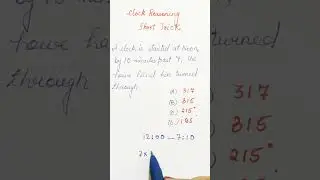 #Clock Reasoning #All Competitive Exams #short#shorts