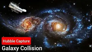 Hubble Telescope Just Captured Two Colliding Galaxies | Hubble peers at peculiar Arp 107 pair