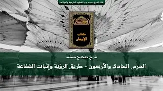 شرح صحيح مسلم | الدرس الحادي والأربعون | طريق الرؤية والشفاعة