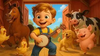 Barnyard Banjo Bash! 🐴🐔🎶 | Fun 3D Kids Song with Animals | Sing-Along Adventure