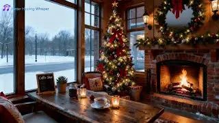 Warm December Winter Caf&eacute; ❄️ Piano Music & Fireplace Ambience for Study and Work
