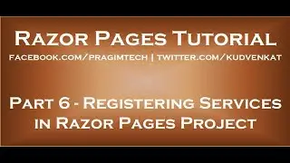 Registering services in razor pages project