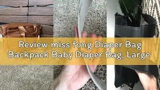 Review miss fong Diaper Bag Backpack Baby Diaper Bag, Large Leather Diaper Bag Backpack with Changin