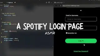 Coding a Spotify Login Page Desktop  - ASMR -  (Dark Themed)