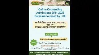 Online Counselling Admissions 2021-2022Dates Announced by DTE