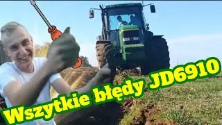 Tryb serwisowy JD 6910, kody błędów diagnostyka. Oranie łąki :)