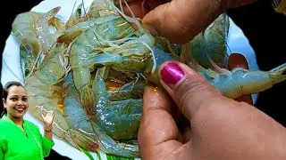 झींगा मछली साफ़ करने का सही तरीका | How to clean prawns | Jhinga Machhali saaf karne ka tarika 