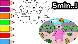 Teddy Bear Drawing for Kids || Teddy Bear Coloring Pages || Teddy Bear Painting Ideas