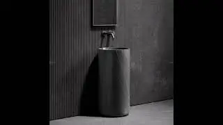 Freestanding marble sink