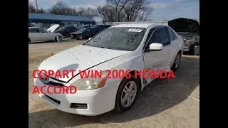 Rebuilding A Wrecked 2006 Honda Accord! Copart Win!