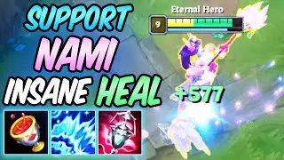 S+ INSANE BROKEN HEAL NAMI SUPPORT DIAMOND GUIDE | Best Build & Runes | 97% K.P | League of Legends