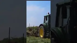 Mowing grass for silage John deer tractor #viral #shorts