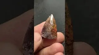 Scenic Moss Agate Cabochon 26x17x5mm High Quality 16 ct