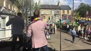 Luke Barron and Nicholas Maude doing 'Me and My Shadow' in the infamous Albert Square