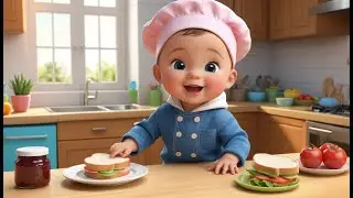 Tiny Chef Sandwich Jam | Fun Cooking & Learning Nursery Rhyme for Kids | Baby Learning Song
