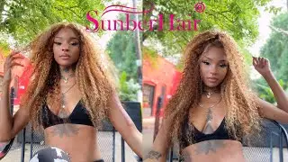 Best Highlighted Curly Wig! CHANNEL YOUR INNER BEYONC&Eacute; ft Sunber Hair | Asia Rivers