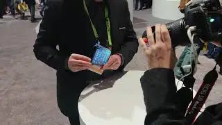 Folding smart phone screen Royole Flexpai at CES 2019 Las Vegas