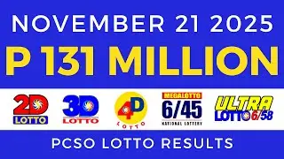 Lotto Result Today 9pm November 21 2025 PCSO