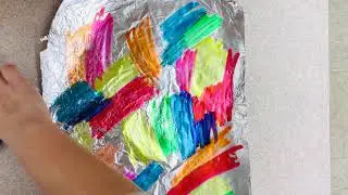 Foil Tie Dye Method Paper for Winter Trees