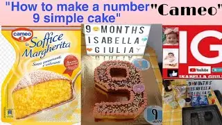 How to make a number 9 simple cake #cameocake #simplecake #cakewithlove #margheritacake #babyig