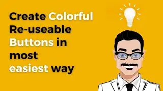 How to create colorful re-useable buttons in most easiest way | Code with Muzamil