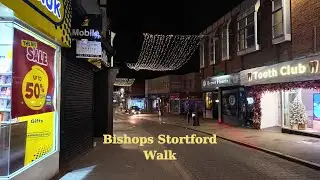 Bishop's Stortford Walk at night during Christmas Day in 2025🎄 🇬🇧