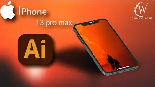 I phone 13 Pro max 3D tutorial   | Adobe Illustrator |   By Wahab.Balochh