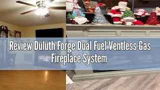 Review Duluth Forge Dual Fuel Ventless Gas Fireplace System with Mantle, Thermostat Control, 6 Fire